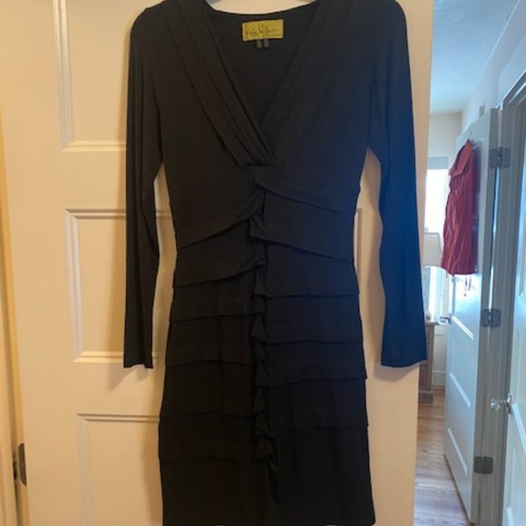Nicole Miller Dresses, Studio One Black Cocktail Dress, Color: Black, Size Small - Picture 1 of 4